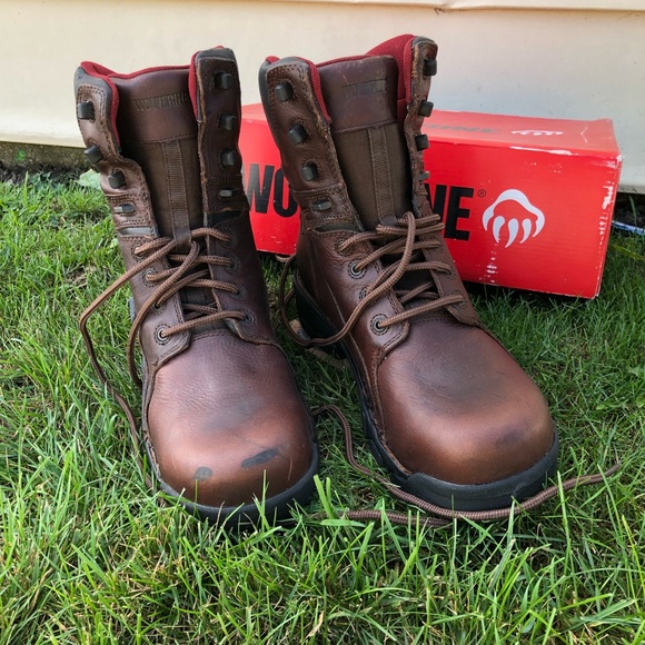 Wolverine Falcon 8” Composite Toe Work Boots Size 8.5 EW - Picture 2 of 8